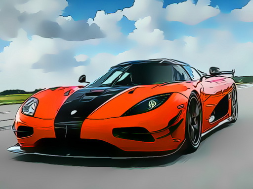 Resim Lüks İsveç arabaları yapboz oyunu