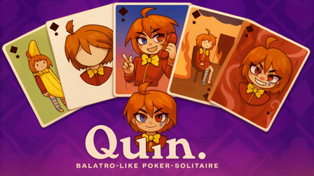 Quin. Balatro tarzı poker solitaire